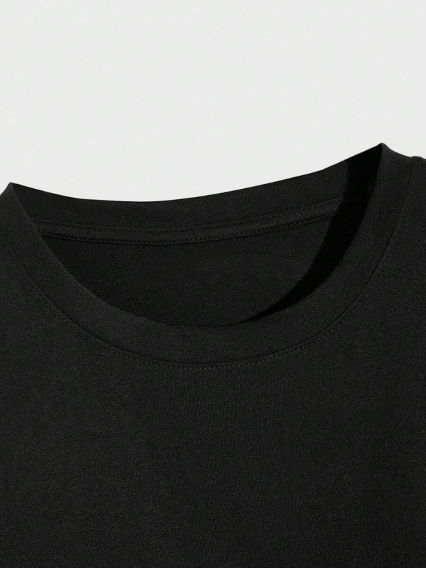Lost in My Astronaut Surfboard Tee – Men’s Black 180 GSM Cotton