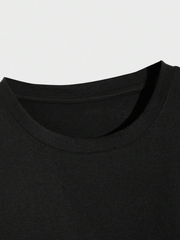 Men’s Black 180 GSM Cotton Tee – Strength in Growth Wolf Design