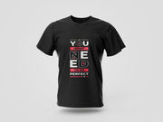 You Don't Need To Be Perfect Teal Printed T-shirt