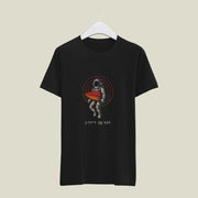 Lost in My Astronaut Surfboard Tee – Men’s Black 180 GSM Cotton